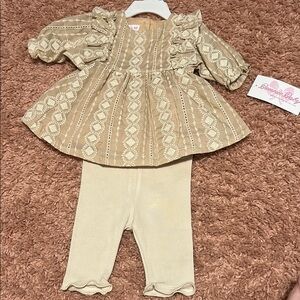 Bonnie Baby Beige and Cream Kids Matching Set